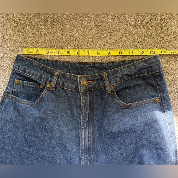 Lazy Oaf Rainbow Bum Jeans in Medium Denim Blue Size 28 Waist Cotton Novelty - Picture 14 of 16